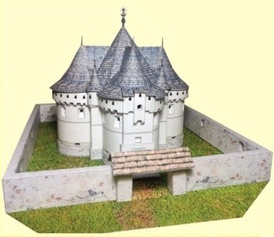 Sutkivtsi - obranný kostol model